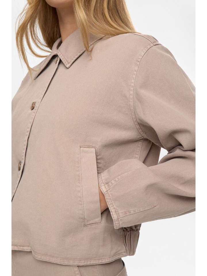Beige jeansjas Numariam Jacket Numph