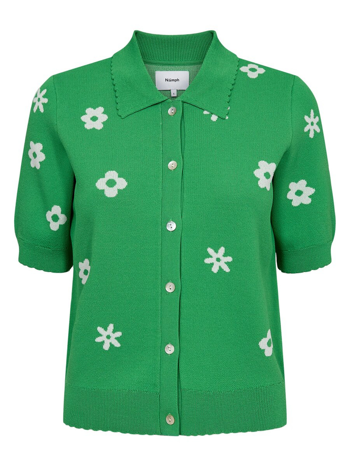 Groene trui met polokraag en print Numargitta Numph 