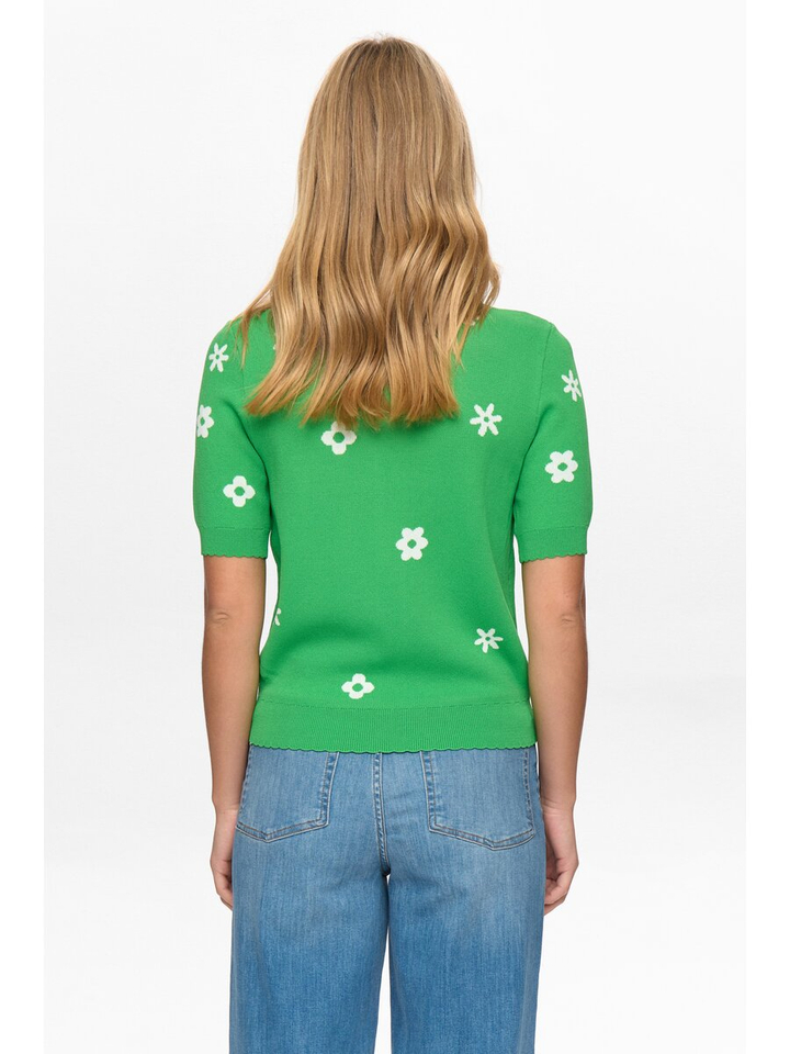 Groene trui met polokraag en print Numargitta Numph 