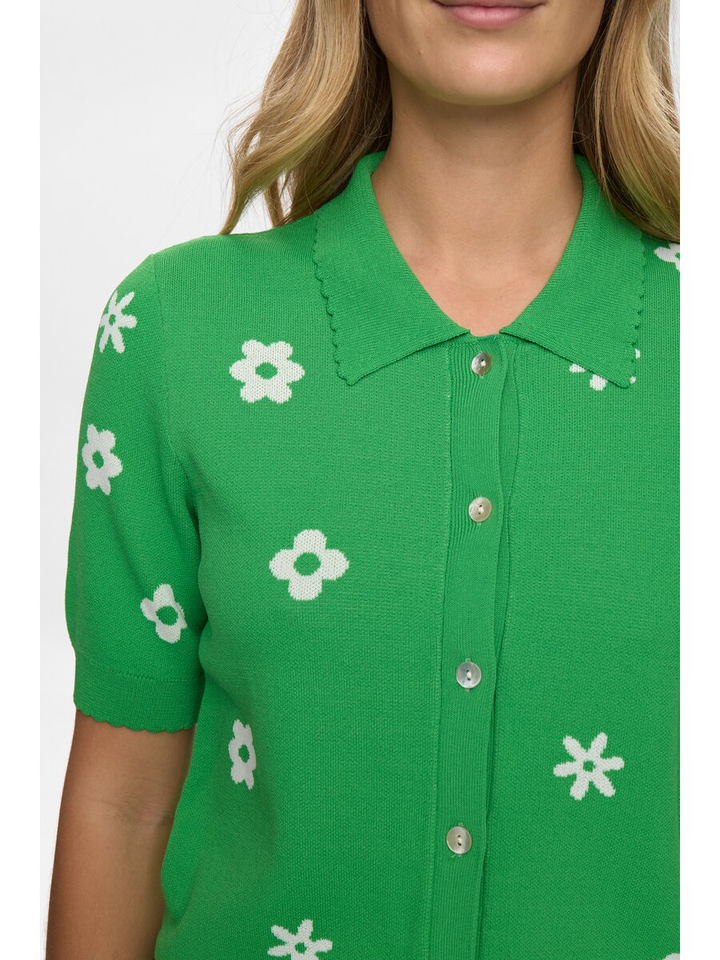 Groene trui met polokraag en print Numargitta Numph 