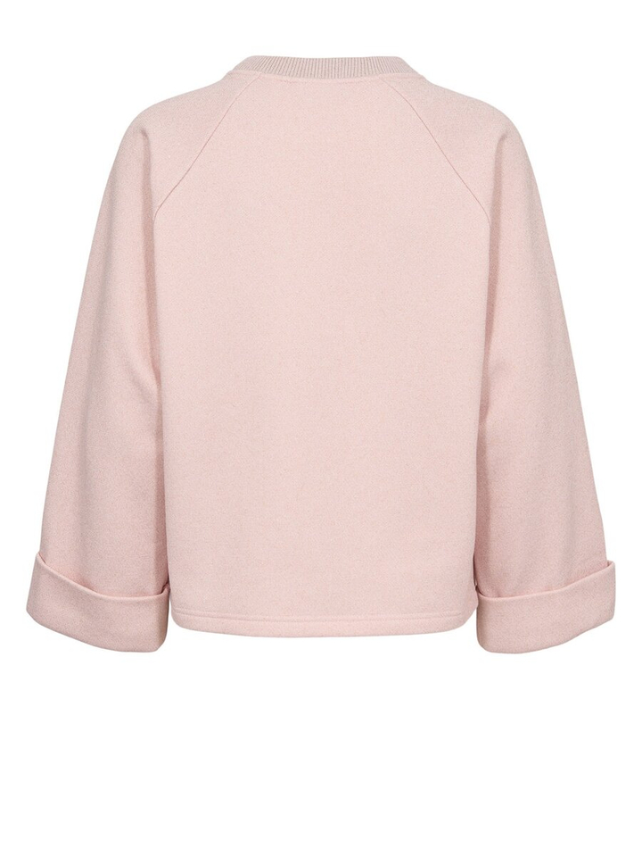 Roze glitter sweater met brede mouwen Nuzazza Numph
