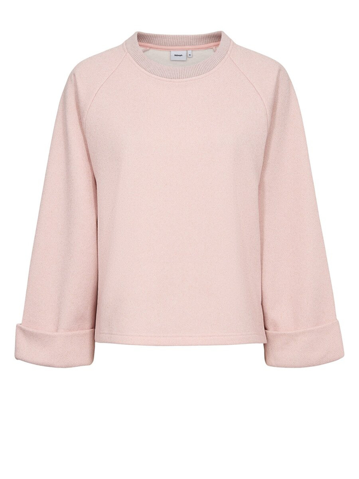 Roze glitter sweater met brede mouwen Nuzazza Numph