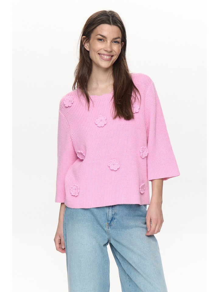 Roze trui met bloem detail Numarsie Numph 