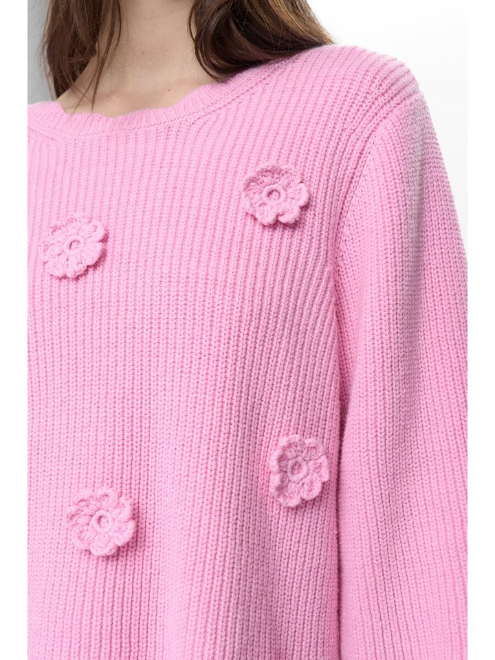 Roze trui met bloem detail Numarsie Numph 