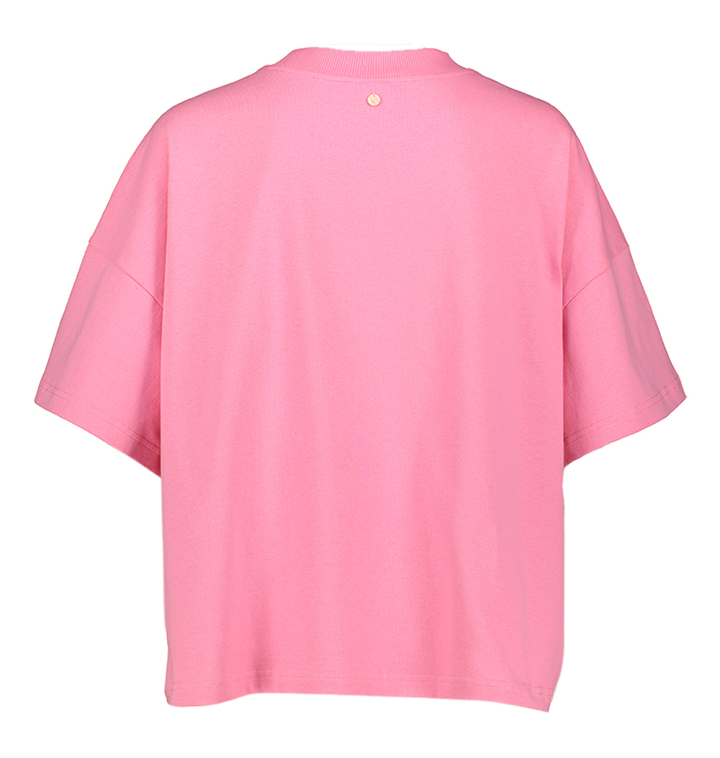 Roze oversized katoenen t-shirt Numph