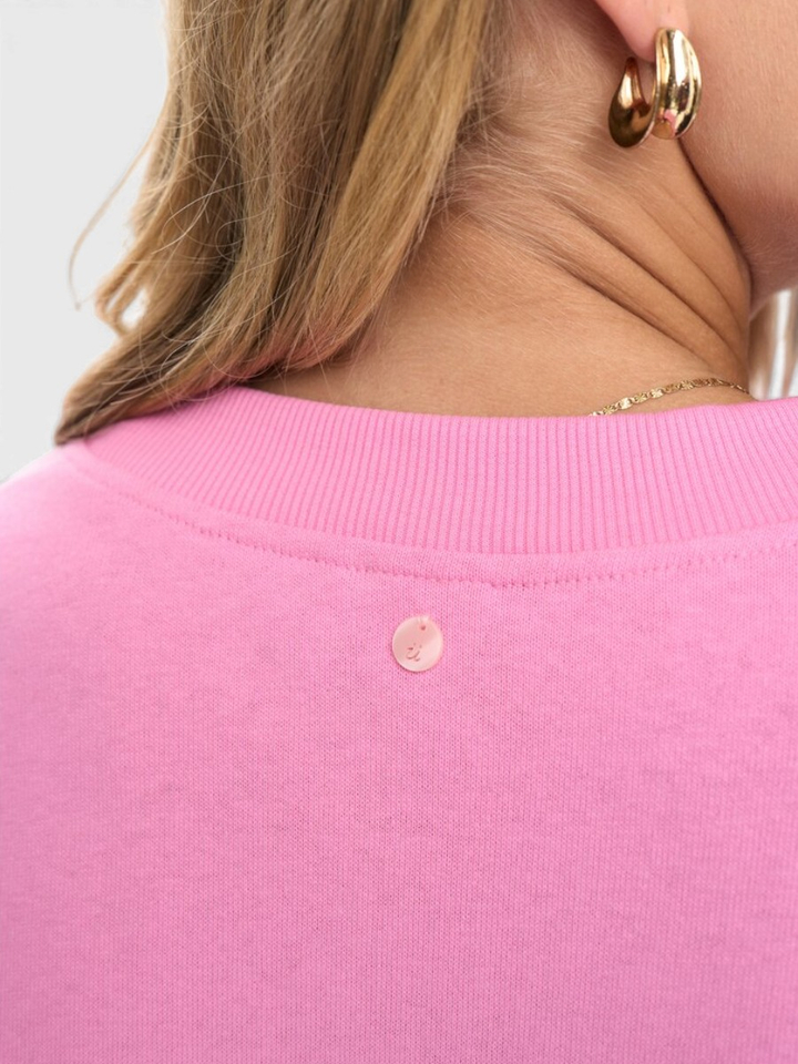 Roze oversized katoenen t-shirt Numph