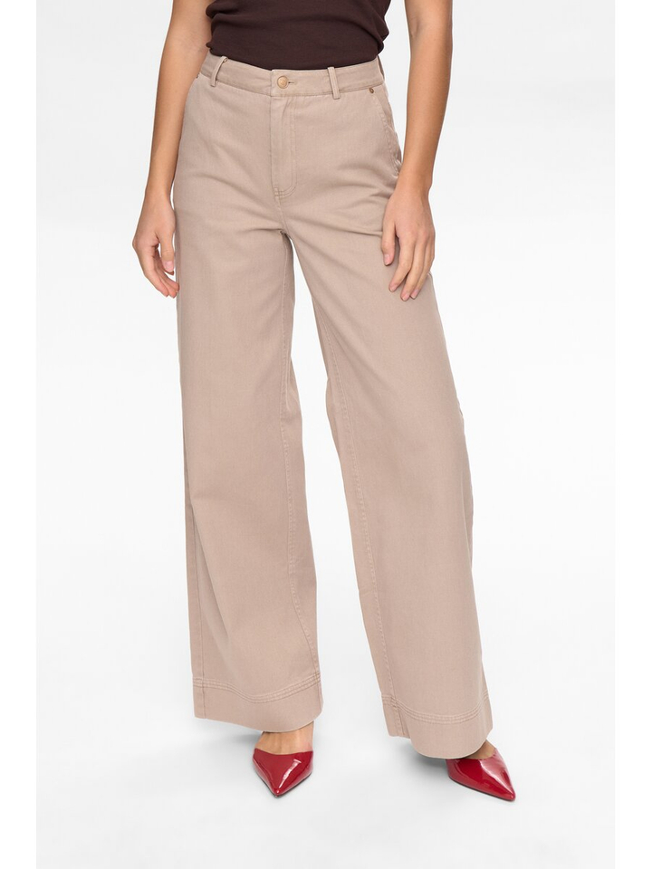 Beige loose fit broek Numariam Numph