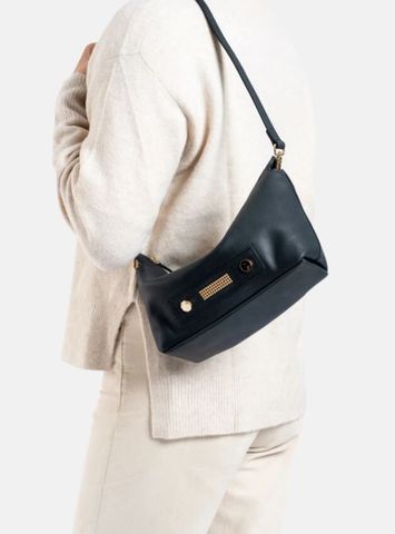 Black and gold schoudertas Stella Clio Goldbrenner