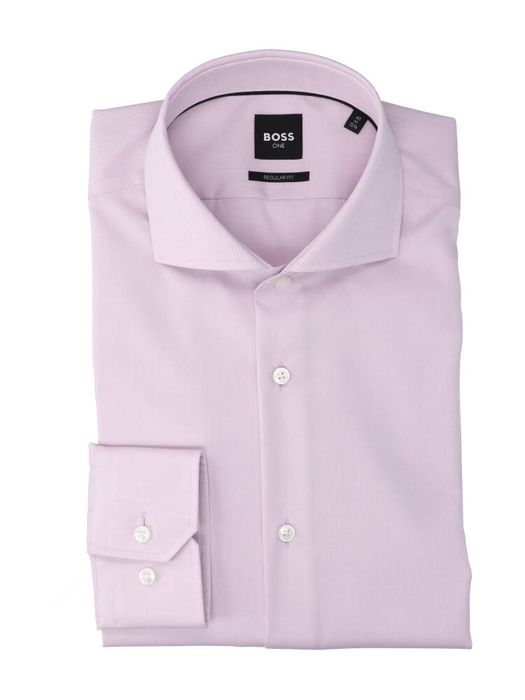 Lila katoenen hemd (regular fit) met lange mouwen Hugo Boss