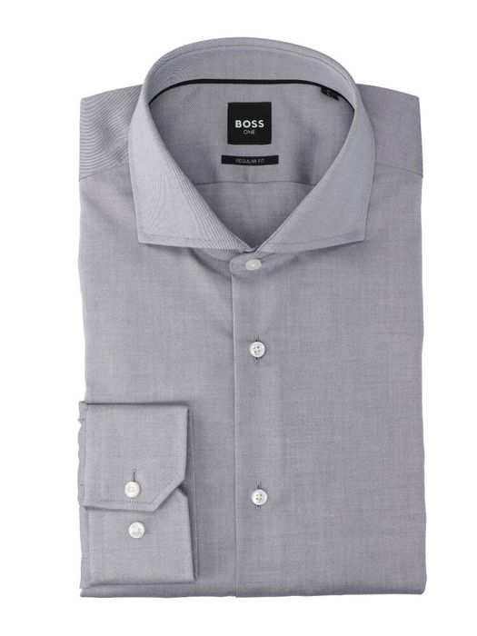 Blauw katoenen hemd (regular fit) met lange mouwen Hugo Boss