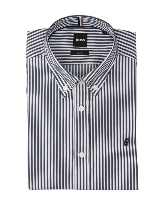 Wit katoenen hemd ( slim fit) met strepen en lange mouwen Hugo Boss