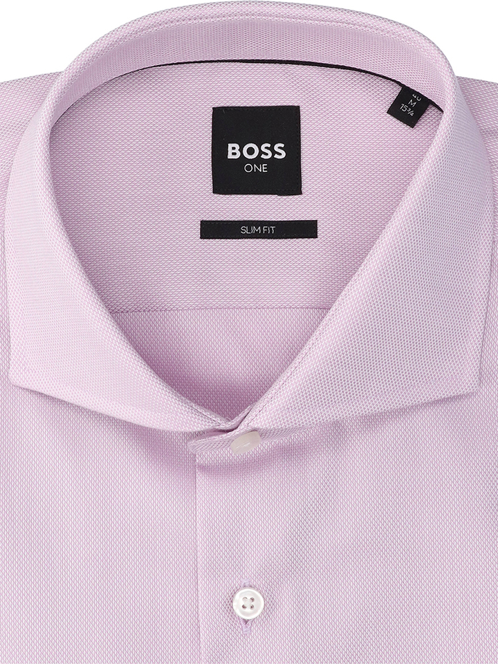 Lila katoenen hemd (slim fit) met lange mouwen Hugo Boss
