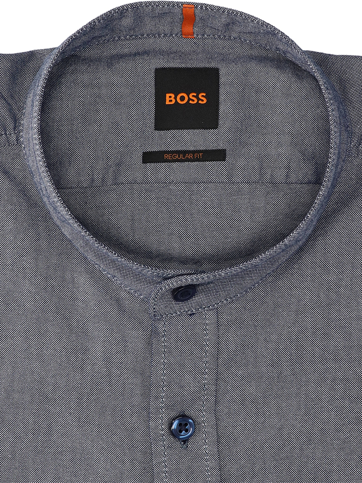 Jeansblauw katoenen hemd (regular fit) met lange mouwen Hugo Boss
