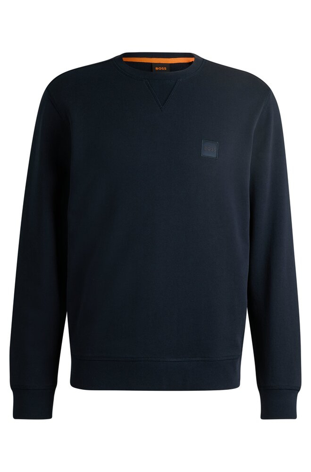 Donkerblauwe katoenen sweater Westart Hugo Boss 