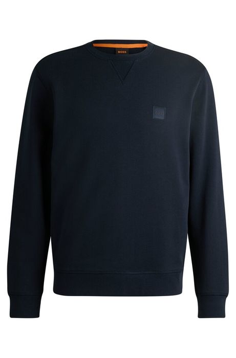 Donkerblauwe katoenen sweater Westart Hugo Boss