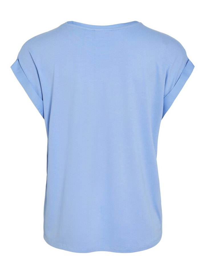 Licht blauwe top met ronde hals Viellette Vila