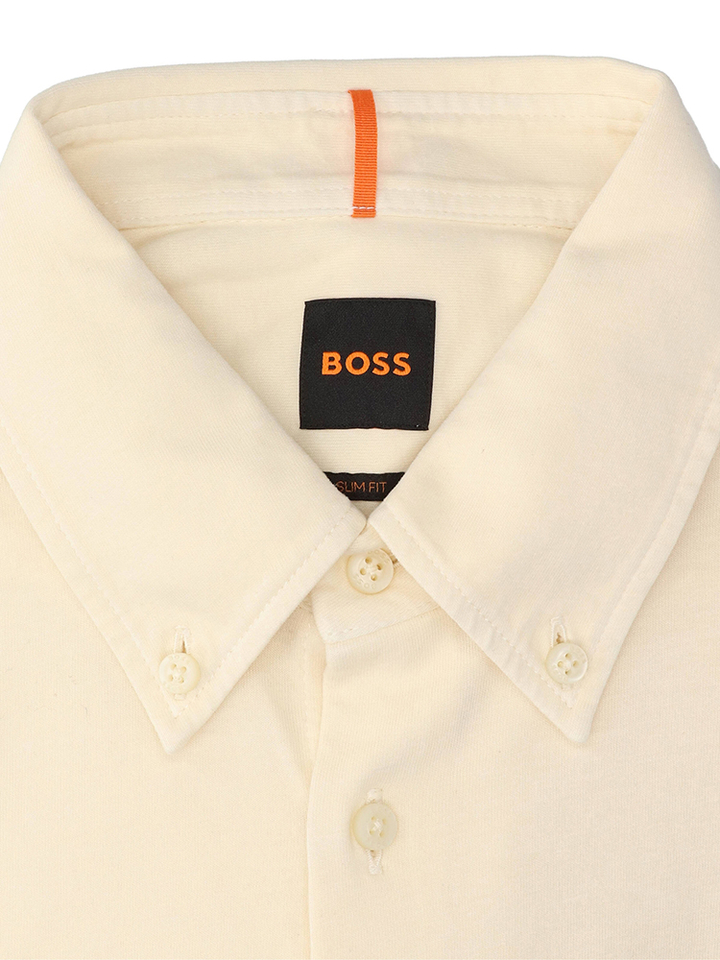 Geel jersey hemd (slim fit) met lange mouwen Hugo Boss