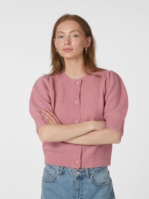 Roze gilet met knopen Trudy Neo Noir