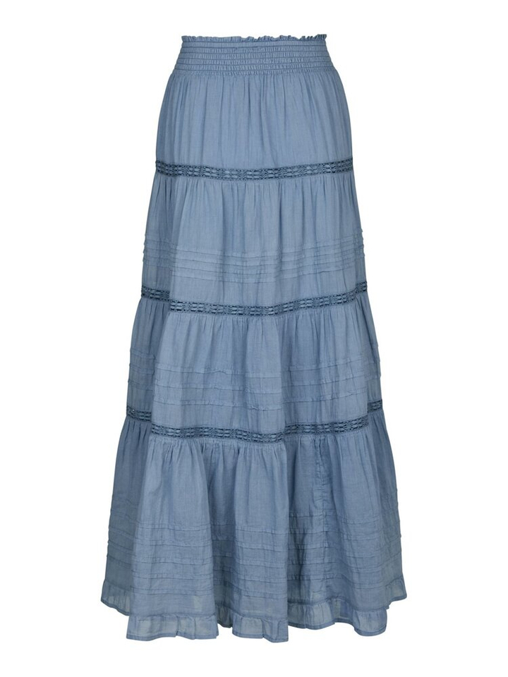 Blauwe rok met broderie en elastiek Felicia Neo Noir 