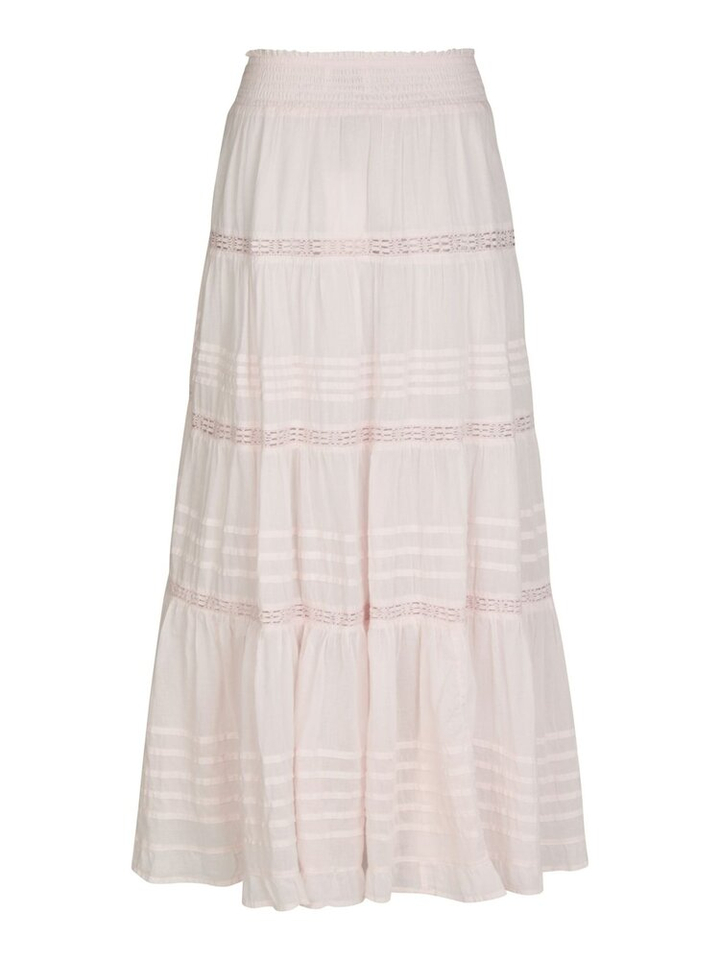 Roze rok met broderie en elastiek Felicia Neo Noir