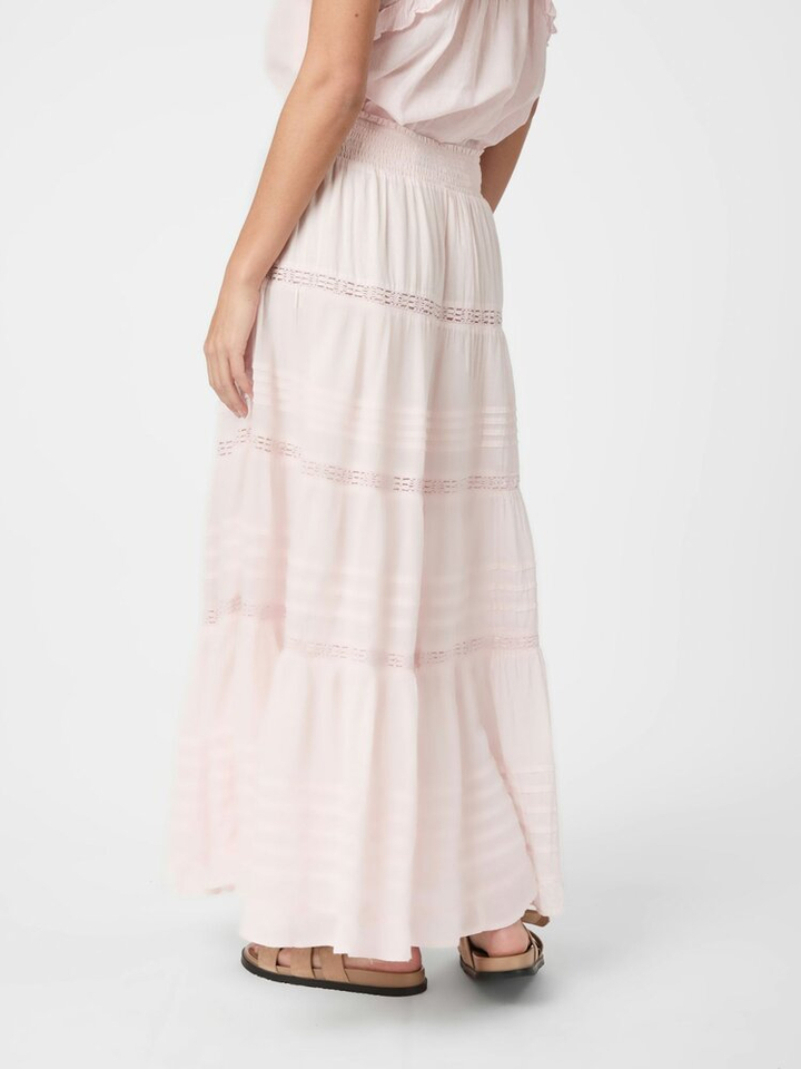 Roze rok met broderie en elastiek Felicia Neo Noir
