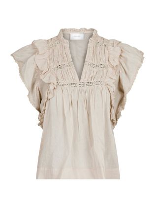 Neo Noir Ecru top met broderie Jayla
