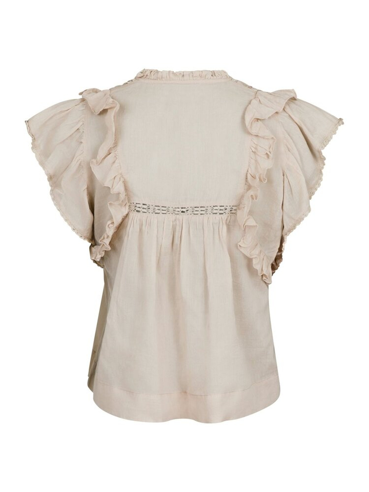 Ecru top met broderie Jayla Neo Noir 