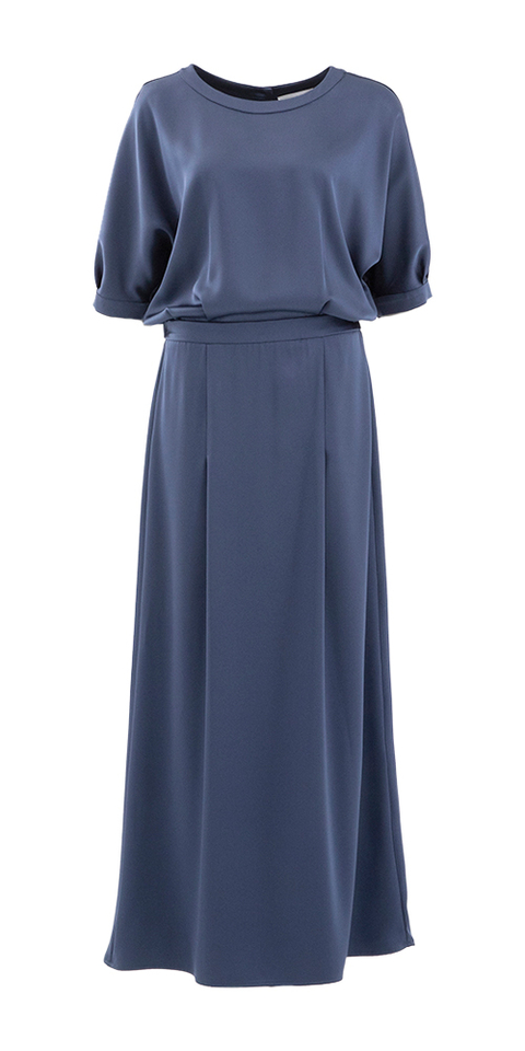 Blauwe jurk met knoopjes op de rug Donga Furore