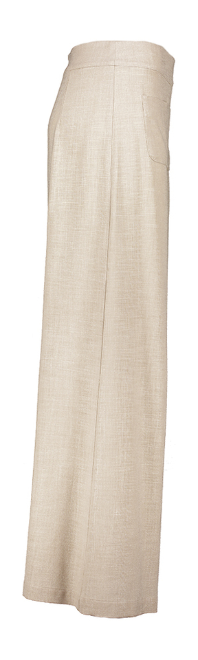 Beige broek met linnenlook Tempia Furore