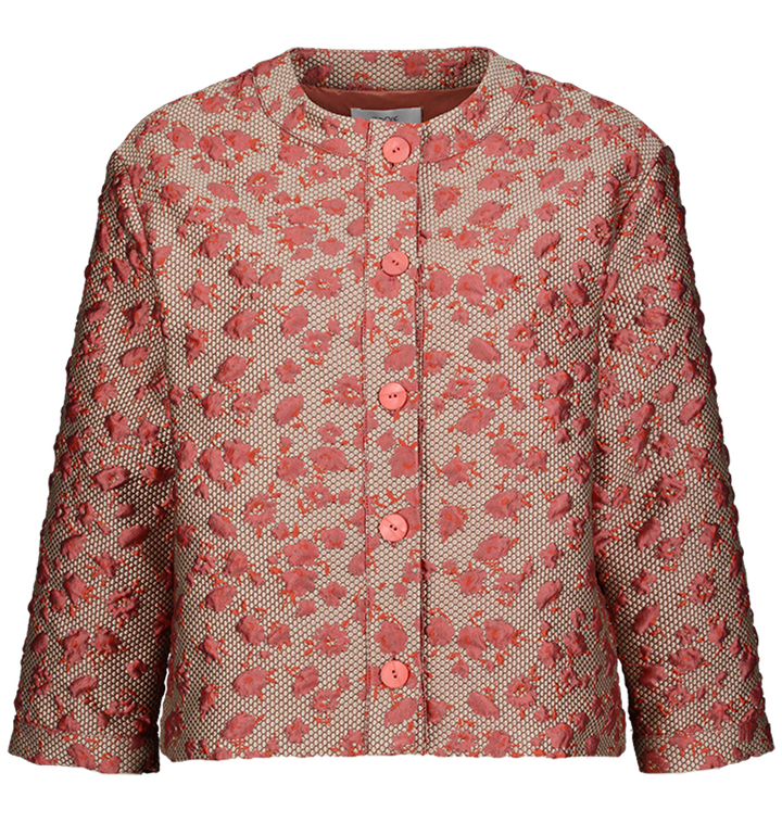 Oud roze blazer met print Jeo Furore 