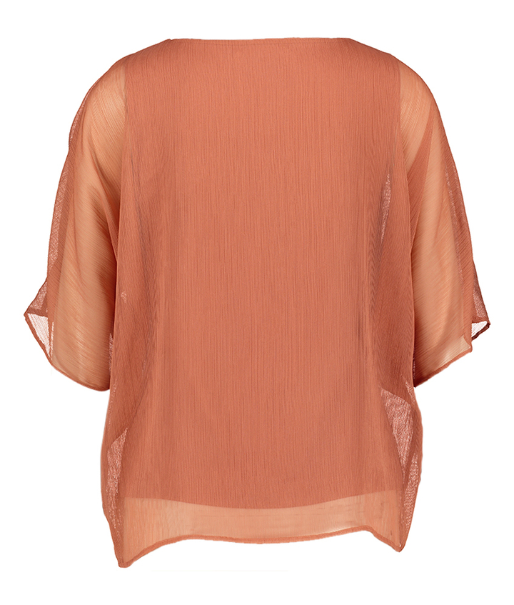 Oud roze soepelvallende bloes Buono Furore 