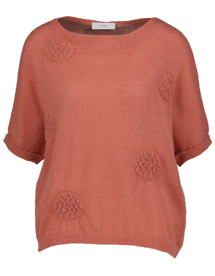 Roestkleurige trui met structuur Papira Furore