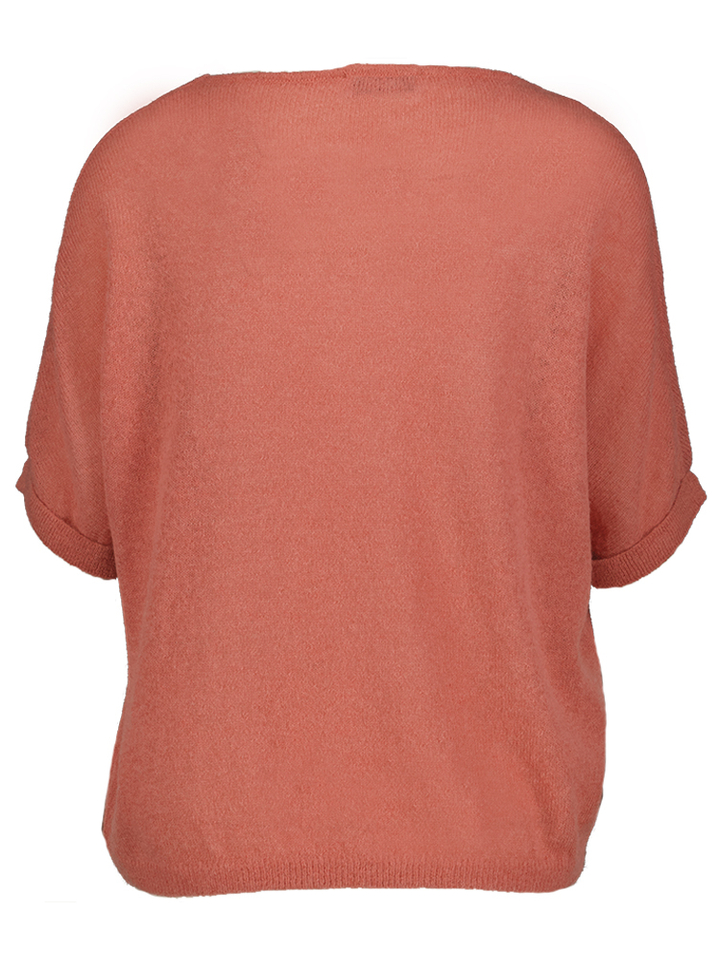 Roestkleurige trui met structuur Papira Furore