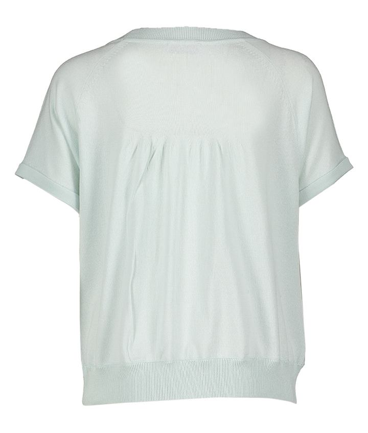 Munt groene trui met borstzakje Pieto Furore