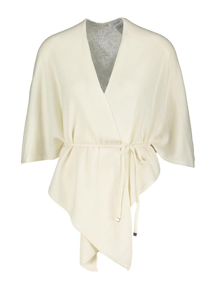 Ecru kleurige poncho met wol en cashmere Wonder Furore