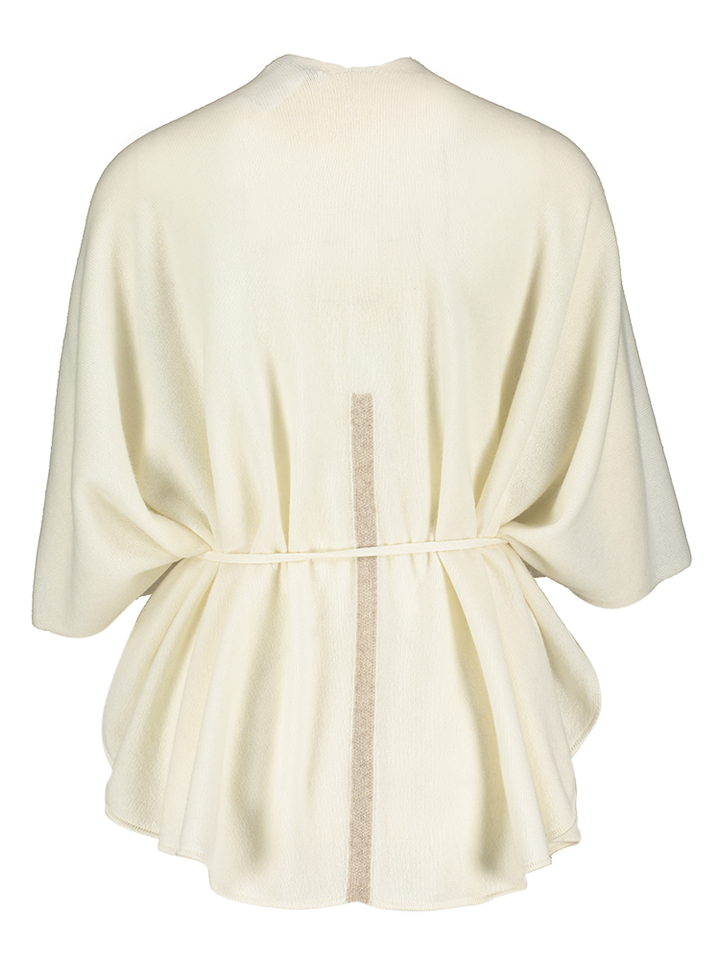 Ecru kleurige poncho met wol en cashmere Wonder Furore
