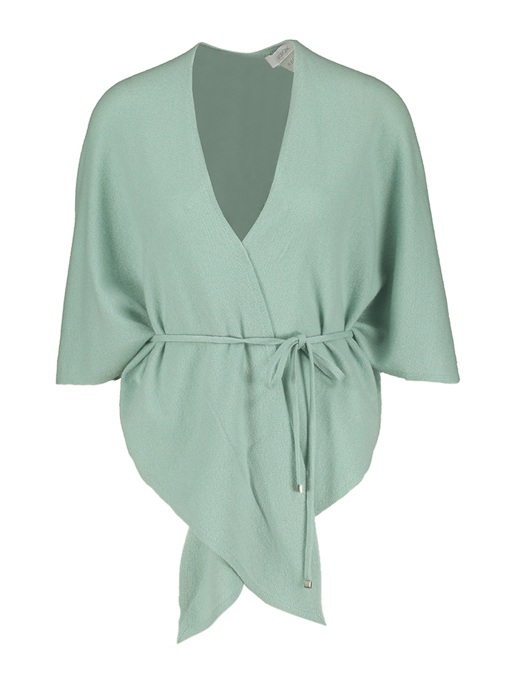 Groene poncho met wol en cashmere Wonder Furore 