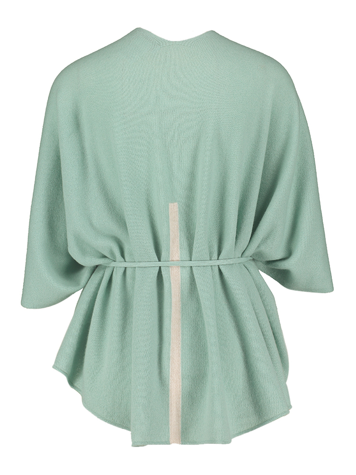 Groene poncho met wol en cashmere Wonder Furore 