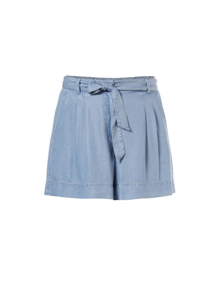 Blauwe short in soepelvallende jeans look Faya Beaumont