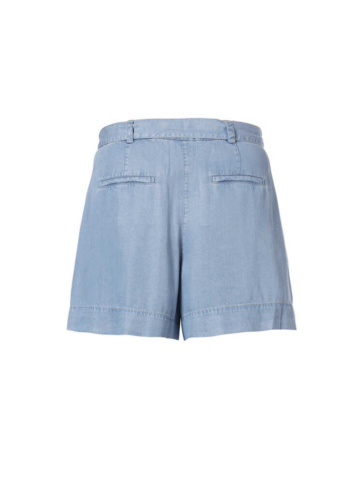 Blauwe short in soepelvallende jeans look Faya Beaumont