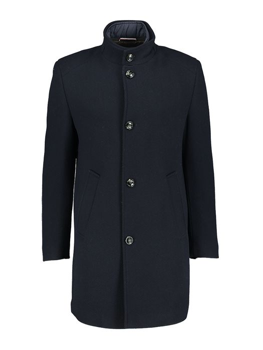 Donkerblauwe mantel Bugatti