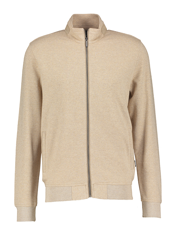 Gilet in beige en wit gestreepte print Bugatti