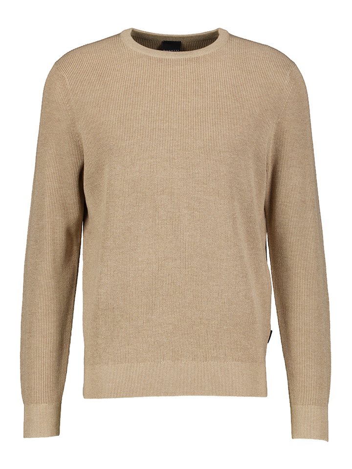 Beige trui met ronde hals en lange mouwen Bugatti 