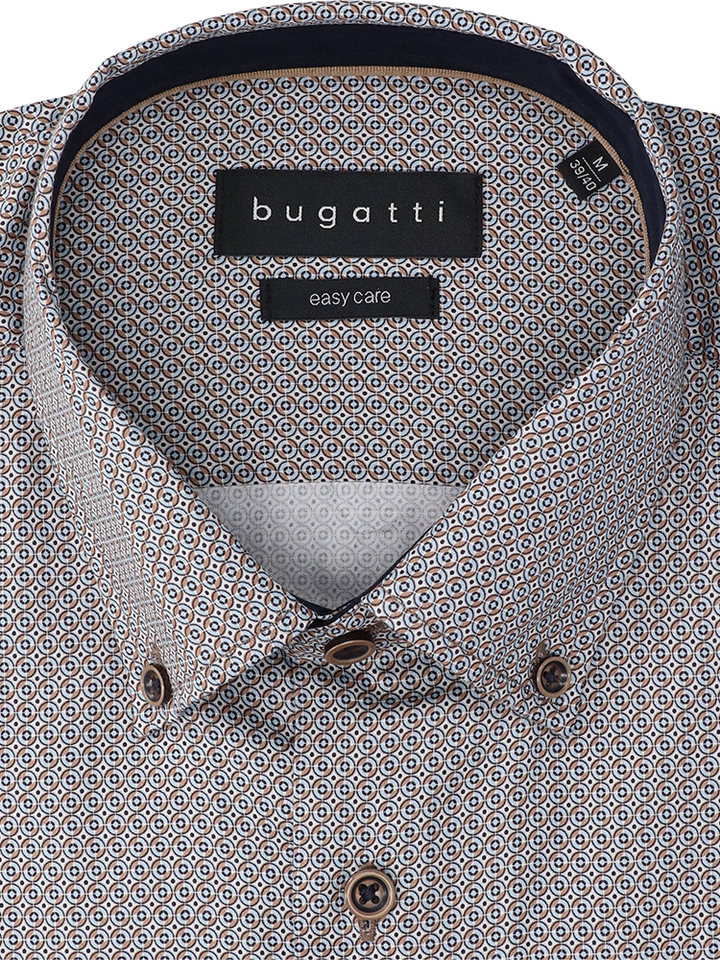 Multicolor katoenen hemd (regular fit) met lange mouwen Bugatti