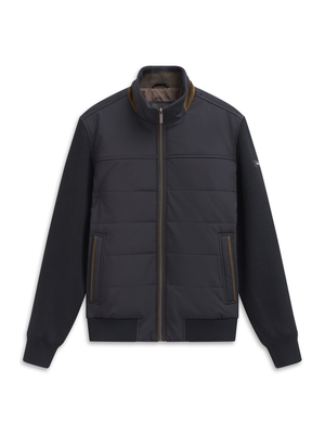 Donkerblauwe korte jas met rits Bugatti