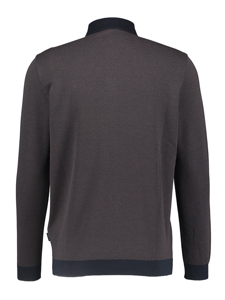 Bruine polo met lange mouwen Bugatti