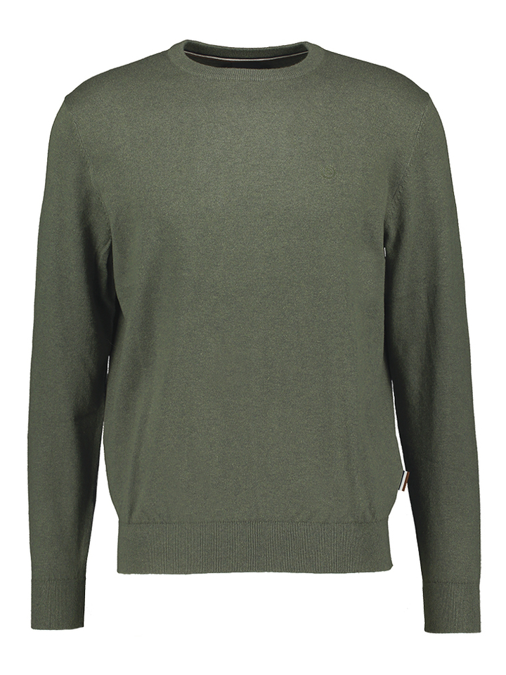 Groene pull met ronde hals en lange mouwen Bugatti