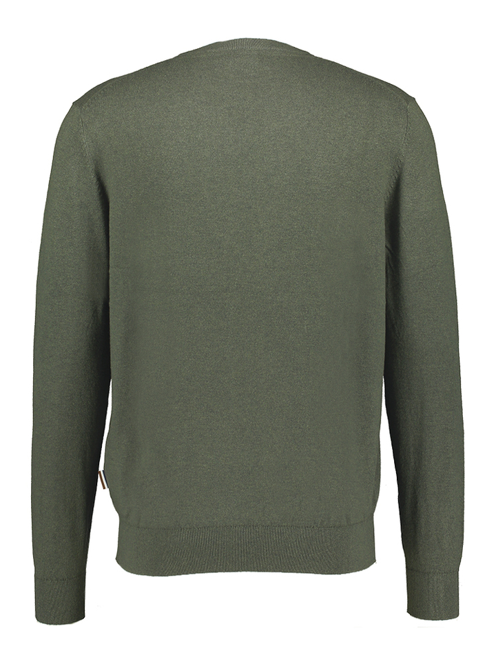 Groene pull met ronde hals en lange mouwen Bugatti