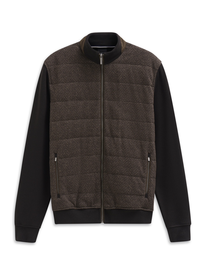 Bruine cardigan met rits Bugatti 