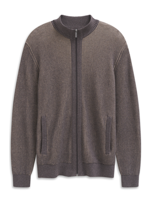 Bruinkleurige katoenen gilet met rits Bugatti